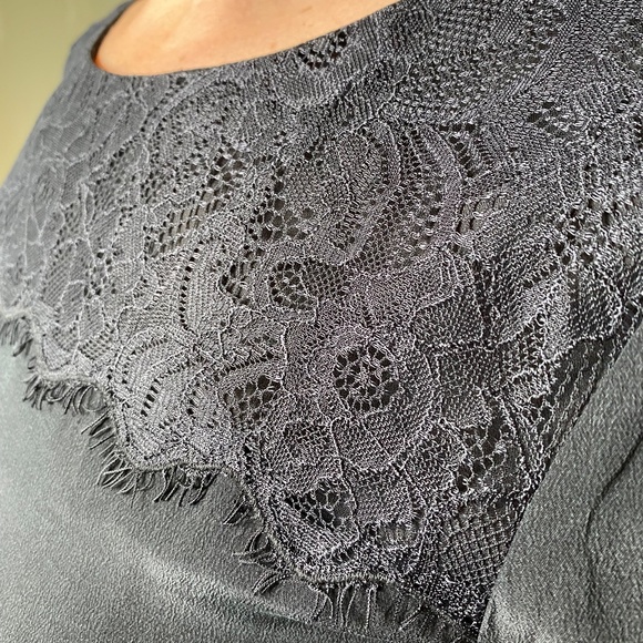 L K Bennett Black Silk top US size 8 - Picture 4 of 7